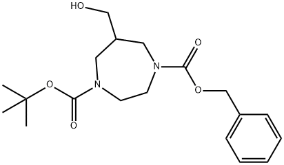 1-tert-Butyl 4-benzyl 6-(hydroxyMethyl)-1,4-diazepane-1,4-dicarboxylate|四氢-6-羟甲基-1H-1,4-二氮杂卓-1,4(5H)-二羧酸 1-叔丁酯 4-苯甲酯