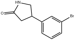 4-(3-ブロモフェニル)ピロリジン-2-オン 化学構造式
