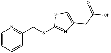 {2-[(Pyridin-2-ylmethyl)thio]-1,3-thiazol-4-yl}acetic acid Structure