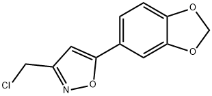 5-(1,3-Benzodioxol-5-yl)-3-(chloromethyl)isoxazole 化学構造式