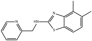 4,5-Dimethyl-N-(pyridin-2-ylmethyl)-1,3-benzothiazol-2-amine 化学構造式