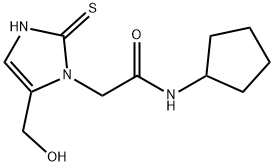 N-Cyclopentyl-2-[5-(hydroxymethyl)-2-mercapto-1H-imidazol-1-yl]acetamide Structure