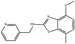 4-METHOXY-7-METHYL-N-(PYRIDIN-3-YLMETHYL)-1,3-BENZOTHIAZOL-2-AMINE 结构式