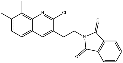 2-[2-(2-Chloro-7,8-dimethylquinolin-3-yl)ethyl]-1H-isoindole-1,3(2H)-dione 化学構造式