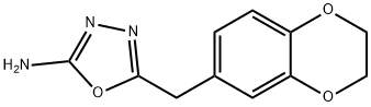 5-(2,3-dihydro-1,4-benzodioxin-6-ylmethyl)-1,3,4-oxadiazol-2-amine Struktur