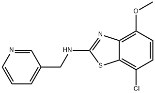 7-CHLORO-4-METHOXY-N-(PYRIDIN-3-YLMETHYL)BENZO[D]THIAZOL-2-AMINE,1105194-29-3,结构式