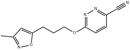 6-[3-(3-Methylisoxazol-5-yl)propoxy]pyridazine-3-carbonitrile Struktur
