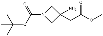 3-氨基-3-(2-甲氧基-2-氧代乙基)氮杂环丁烷-1-羧酸叔丁酯, 1105662-89-2, 结构式