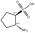 trans-2-アミノシクロペンタンスルホン酸 化学構造式
