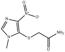 ACETAMIDE, 2-((1-METHYL-4-NITRO-1H-IMIDAZOL-5-YL)THIO)- Structure