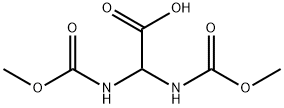 2,2-ビス((メトキシカルボニル)アミノ)酢酸 化学構造式