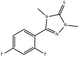 3H-1,2,4-Triazole-3-thione, 2,4-dihydro-5-(2,4-difluorophenyl)-2,4-dim ethyl- Structure