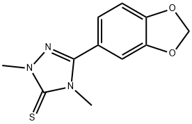 3H-1,2,4-Triazole-3-thione, 2,4-dihydro-5-(1,3-benzodioxol-5-yl)-2,4-d imethyl- Structure