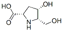 L-Proline, 4-hydroxy-5-(hydroxymethyl)-, (2-alpha-,4-alpha-,5-alpha-)- (9CI) 结构式