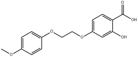 4-[2-(4-メトキシフェノキシ)エトキシ]サリチル酸 化学構造式