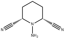 2,6-Piperidinedicarbonitrile,1-amino-,cis-(9CI) Struktur