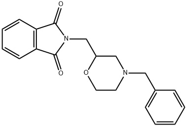 2-[(4-ベンジルモルホリン-2-イル)メチル]イソインドリン-1,3-ジオン 化学構造式