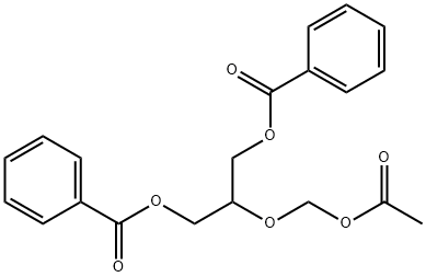 二安息香酸2-(アセトキシメトキシ)-1,3-プロパンジイル 化学構造式