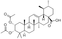 2,3-BIS(ACETYLOXY)-(2ALPHA,3ALPHA)-URS-12-EN-28-OIC ACID Structure