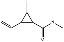 Cyclopropanecarboxamide, 2-ethenyl-N,N,3-trimethyl- (9CI) 化学構造式