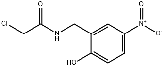 乙酰胺,2-氯-N-[(2-羟基-5-硝基苯基)甲基]-, 110952-49-3, 结构式