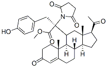 progesterone 11-succinyltyrosine methyl ester,110988-78-8,结构式