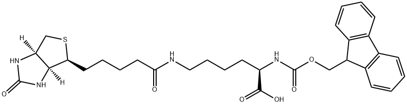 N-芴甲氧羰基-N'-生物素-L-赖氨酸,110990-09-5,结构式