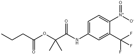 Propanamide, 2-methyl-2-(1-oxobutoxy)-N-(3-trifluoromethyl-4-nitrophen yl)- 结构式