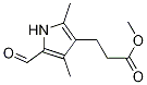 5-甲酰基-2,4-二甲基-1H-吡咯-3-丙酸甲酯-BETA-(碳-13) 结构式