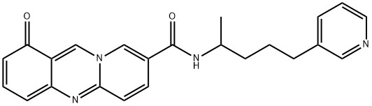 1H-Pyrido(2,1-b)quinazoline-8-carboxamide, N-(1-methyl-4-(3-pyridinyl) butyl)-1-oxo- Structure