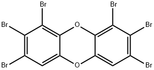 １，２，３，７，８，９ヘキサブロモジベンゾパラジオキシン 化学構造式