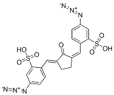 2,5-Bis(4-azido-2-sulfobenzylidene)cyclopentanone Structure