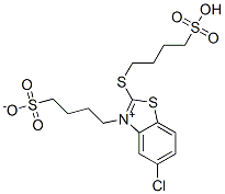 4-[[2-(4-Sulfobutylthio)-5-chlorobenzothiazol-3-ium]-3-yl]butane-1-sulfonate 结构式