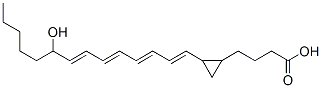 5,6-methano-15-hydroxy-7,9,11,13-eicosatetraenoic acid Structure