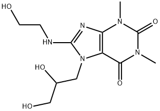 7-(2,3-dihydroxypropyl)-8-(2-hydroxyethylamino)-1,3-dimethyl-purine-2, 6-dione Structure