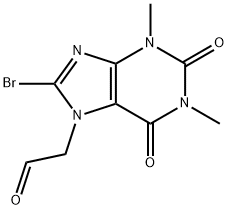 2-(8-bromo-1,3-dimethyl-2,6-dioxo-purin-7-yl)acetaldehyde,111038-29-0,结构式