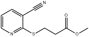 2-(2-Carbomethoxyethylthio)-3-cyanopyridine Structure