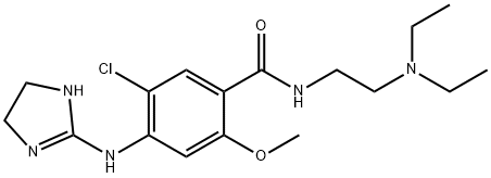 Benzamide, 5-chloro-N-(2-(diethylamino)ethyl)-4-((4,5-dihydro-1H-imida zol-2-yl)amino)-2-methoxy-,111049-28-6,结构式