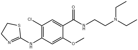 Benzamide, 5-chloro-N-(2-(diethylamino)ethyl)-4-((4,5-dihydro-2-thiazo lyl)amino)-2-methoxy-,111049-32-2,结构式