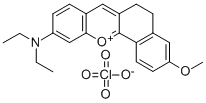 10-DIETHYLAMINO-3-METHOXY-6,12A-DIHYDRO-5H-BENZO[C]XANTHYLIUM PERCHLORATE 化学構造式