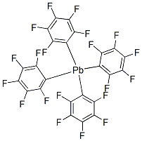テトラキス(ペンタフルオロフェニル)プルンバン 化学構造式