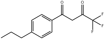 4,4,4-trifluoro-1-(4-propylphenyl)butane-1,3-dione 结构式