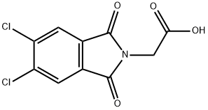 (5,6-DICHLORO-1,3-DIOXO-1,3-DIHYDRO-ISOINDOL-2-YL)-ACETIC ACID 化学構造式