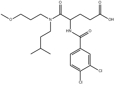 4-[(3,4-dichlorobenzoyl)amino]-4-(3-methoxypropyl-(3-methylbutyl)carba moyl)butanoic acid Structure