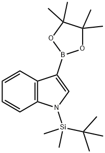 1-(tert-butyldimethylsilyl)-3-(4,4,5,5-tetramethyl-1,3,2-dioxaborolan-2-yl)-1H-indole Struktur