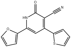 6-(2-FURYL)-2-OXO-4-(2-THIENYL)-1,2-DIHYDRO-3-PYRIDINECARBONITRILE Structure