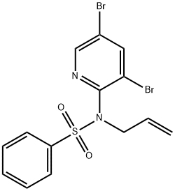 BenzenesulfonaMide, N-(3,5-dibroMo-2-pyridinyl)-N-2-propen-1-yl- 化学構造式
