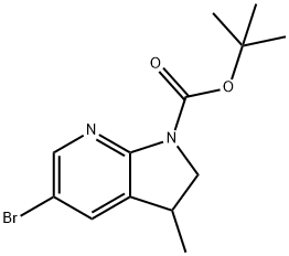 5-溴-3-甲基-2,3-二氢-1H-吡咯并[2,3-B]吡啶-1-羧酸叔丁酯, 1111637-66-1, 结构式