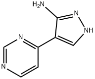 1H-Pyrazol-3-aMine, 4-(4-pyriMidinyl)- Struktur
