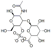 (2R,3S,4S,5R,6R)-6-[(2R,3R,4R,5S,6R)-3-acetamido-2-hydroxy-6-(hydroxymethyl)-5-sulfonatooxy-oxan-4-yl]oxy-3,4,5-trihydroxy-oxane-2-carboxylate,11120-35-7,结构式